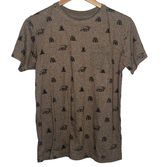 NWOT Bear Print Pocket Tee - Picture 1 of 6
